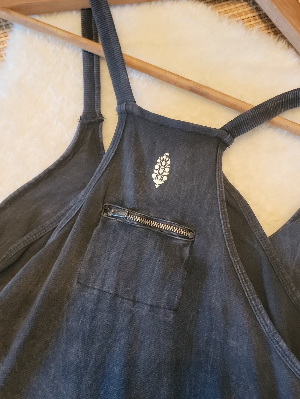 Free People Movement Black Hot Shot Mini Tank Dress, Inner Onesie - Picture 7 of 7